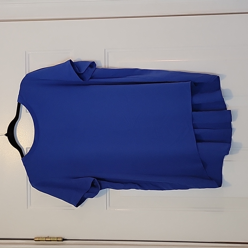 Loft Royal Blue Short-Sleeve Blouse